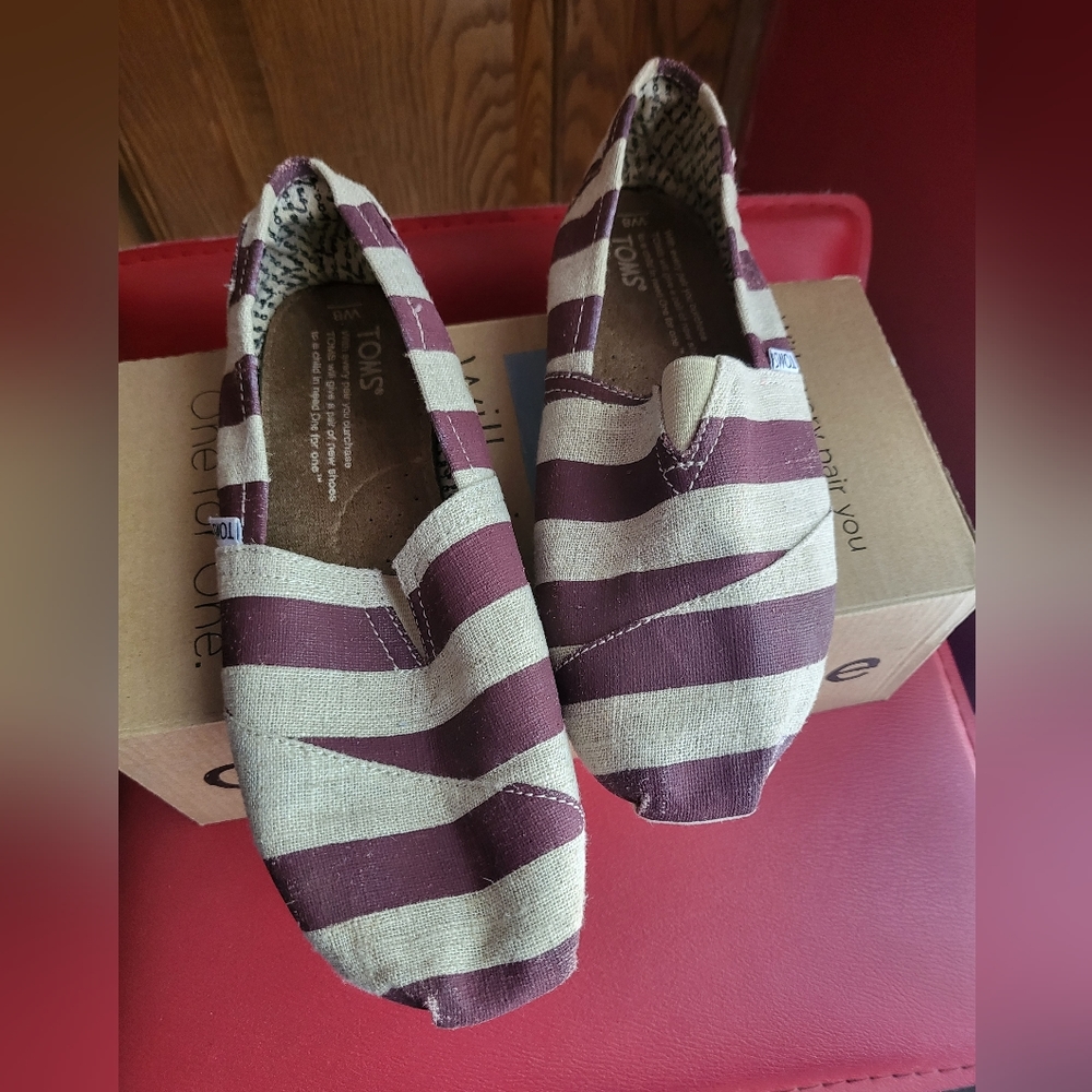 Toms Classic pink glitter sz 8.5